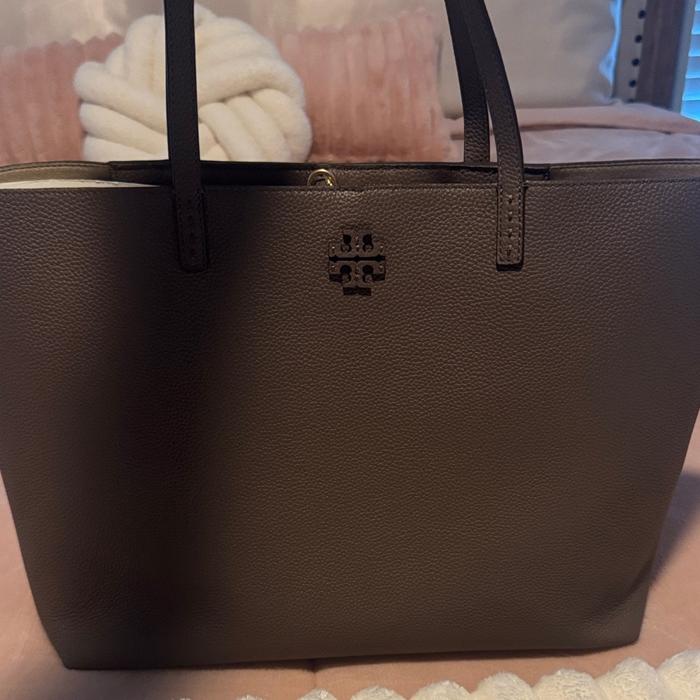 Tory Burch Brown Leather Tote Bag